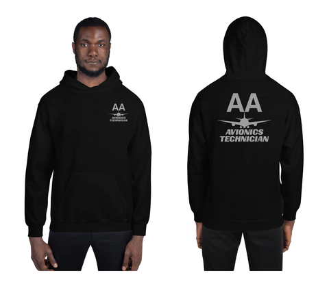 AMERICAN AIRLINES APPAREL -Avionics Technician Grey Logo Men's Hoodie