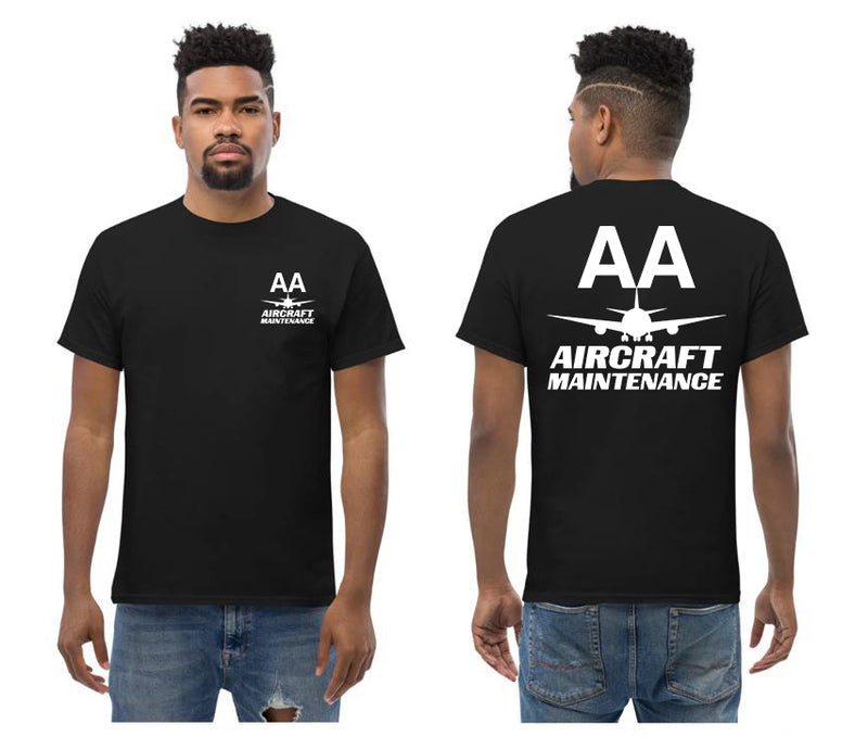 AMERICAN AIRLINES APPAREL - Aircraft Maintenance White Font Logo T-Shirts