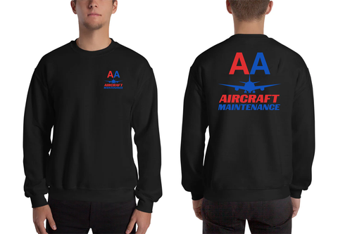 AMERICAN AIRLINES APPAREL - Aircraft Maintenance Red-Blue Logo Men's Sweatshirt