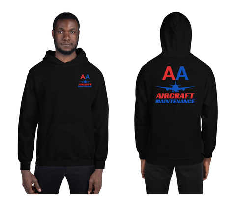 AMERICAN AIRLINES APPAREL - Aircraft Maintenance Red-Blue Logo Men's Hoodie