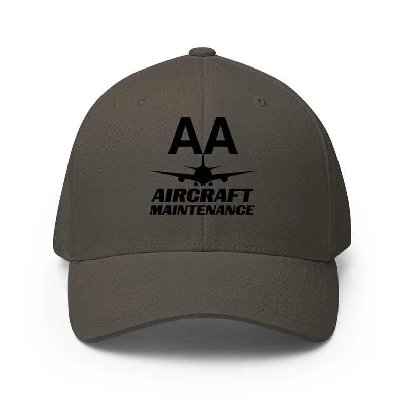 AMERICAN AIRLINES APPAREL - Closed Back Structred Cap (Flexifit 6277)  Aircraft Maintenance Hat