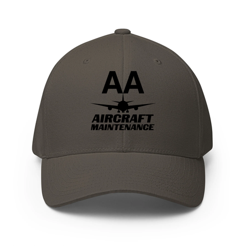 AMERICAN AIRLINES APPAREL - Closed Back Structred Cap (Flexifit 6277)  Aircraft Maintenance Hat