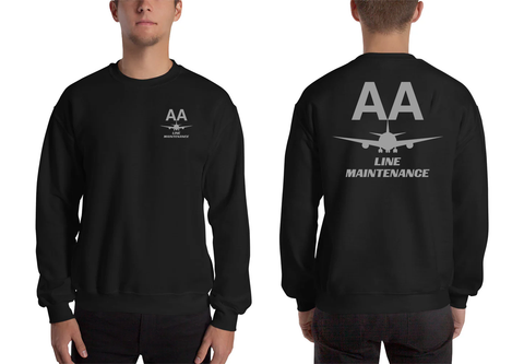 AMERICAN AIRLINES APPAREL - Line Maintenance   Grey Logo Men's Sweatshirt