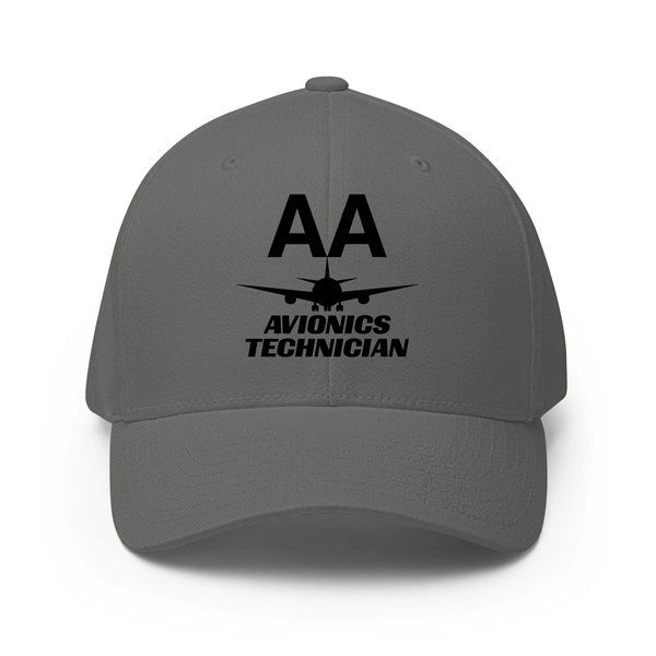 AMERICAN AIRLINES APPAREL - Closed Back Structred Cap (Flexifit 6277) -  Avionics Technician  -  Charcoal  Caps