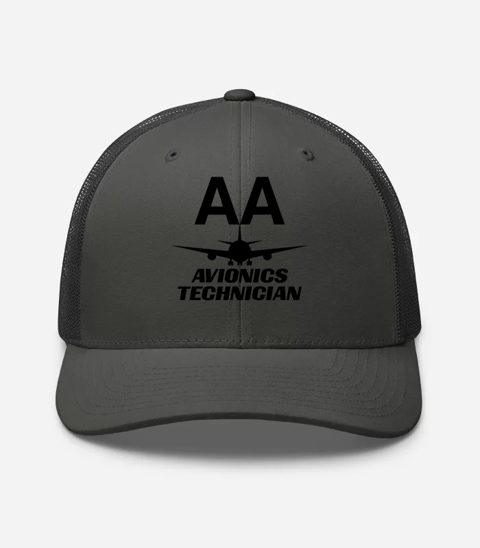 AMERICAN AIRLINES APPAREL - Retro Trucker Hat  Yupoong 6606 - Avionics Technician  -   Charcoal Hat
