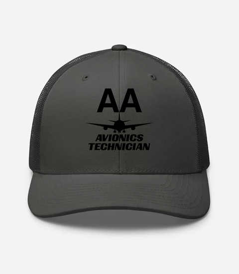 AMERICAN AIRLINES APPAREL - Retro Trucker Hat  Yupoong 6606 - Avionics Technician  -   Charcoal Hat