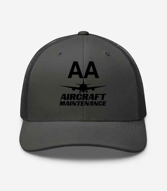 AMERICAN AIRLINES APPAREL - Retro Trucker Hat  Yupoong 6606 - Aircraft Maintenance  -   Charcoal Hat
