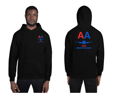 AMERICAN AIRLINES APPAREL - Line Maintenance   Red-Blue Logo  Men's Hoodie