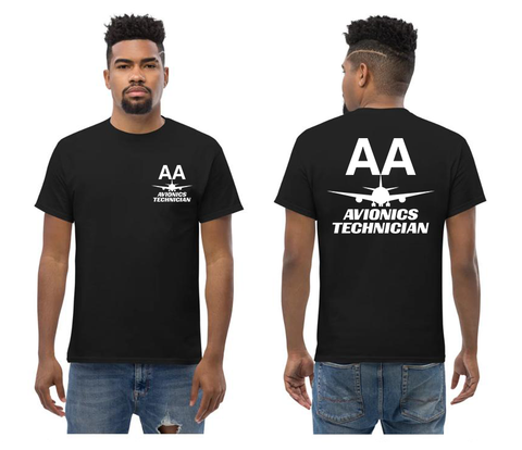 AMERICAN AIRLINES APPAREL - Avionics Technician  White Font Logo T-Shirts