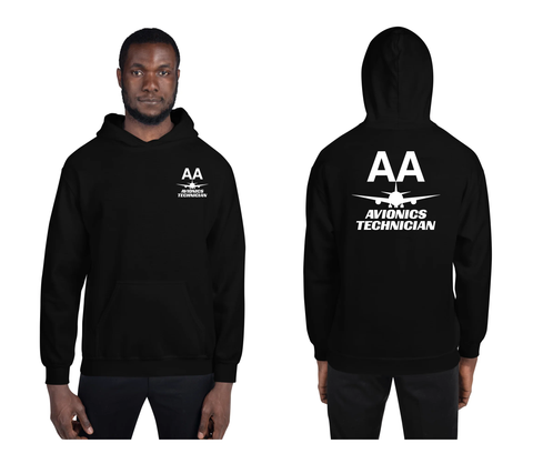 AMERICAN AIRLINES APPAREL -Avionics Technician  White Logo Men's Hoodie