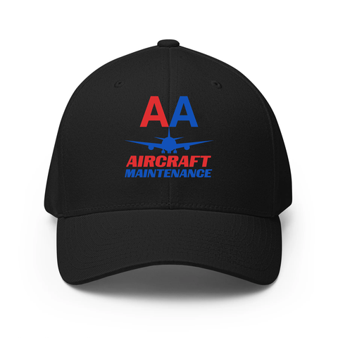AMERICAN AIRLINES APPAREL - Closed Back Structred Cap (Flexifit 6277)  Aircraft Maintenance