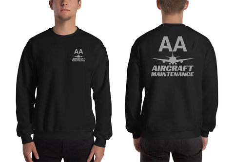 AMERICAN AIRLINES APPAREL - Aircraft Maintenance Grey Logo Men's Sweatshirt