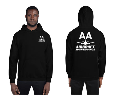 AMERICAN AIRLINES APPAREL - Aircraft Maintenance  White Logo Men's Hoodie