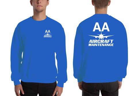 AMERICAN AIRLINES APPAREL - Aircraft Maintenance White Logo Men's Sweatshirt