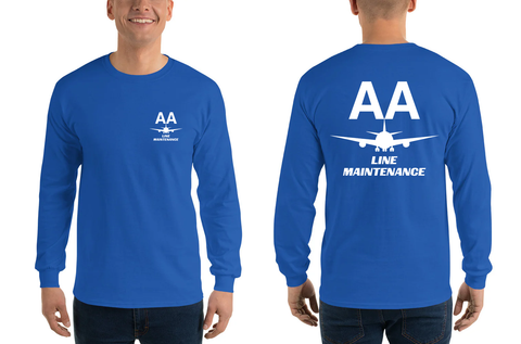 AMERICAN AIRLINES APPAREL - Line Maintenance  White Logo Long Sleeve Shirts