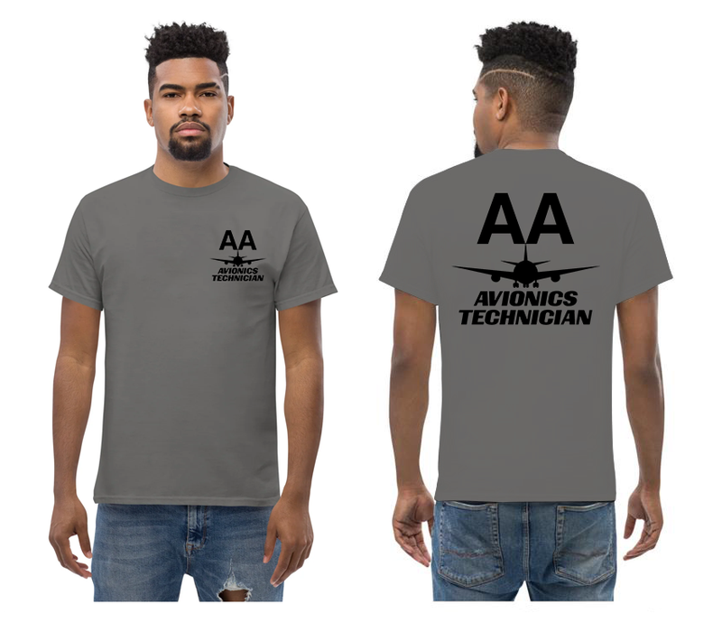 AMERICAN AIRLINES APPAREL - Avionics Technician  Black Logo T-Shirts