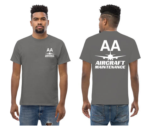AMERICAN AIRLINES APPAREL - Aircraft Maintenance White Font Logo T-Shirts