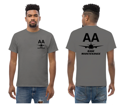 AMERICAN AIRLINES APPAREL -Base Maintenance  Black Logo T-Shirts