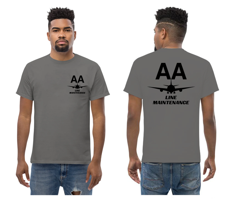 AMERICAN AIRLINES APPAREL Line Maintenance Black Logo T-Shirts