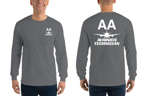 AMERICAN AIRLINES APPAREL - Avionics Technician  White Logo Long Sleeve Shirts