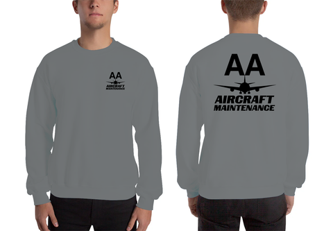 AMERICAN AIRLINES APPAREL - Aircraft Maintenance Black Logo Men's Sweatshirt