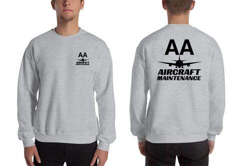 AMERICAN AIRLINES APPAREL - Aircraft Maintenance Black Logo Men's Sweatshirt