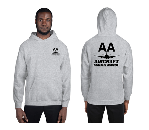 AMERICAN AIRLINES APPAREL - Aircraft Maintenance Black Logo Men's Hoodie