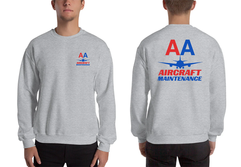 AMERICAN AIRLINES APPAREL - Aircraft Maintenance Red-Blue Logo Men's Sweatshirt