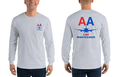 AMERICAN AIRLINES APPAREL - Line Maintenance  Red-Blue Logo Long Sleeve Shirts