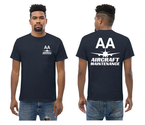 AMERICAN AIRLINES APPAREL - Aircraft Maintenance White Font Logo T-Shirts