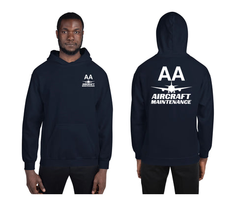 AMERICAN AIRLINES APPAREL - Aircraft Maintenance  White Logo Men's Hoodie