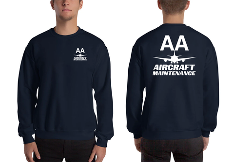 AMERICAN AIRLINES APPAREL - Aircraft Maintenance White Logo Men's Sweatshirt