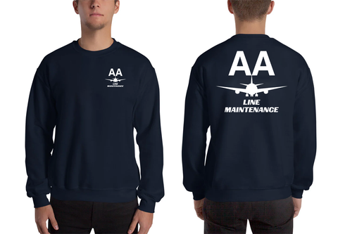 AMERICAN AIRLINES APPAREL - Line Maintenance   White Logo Men's Sweatshirt