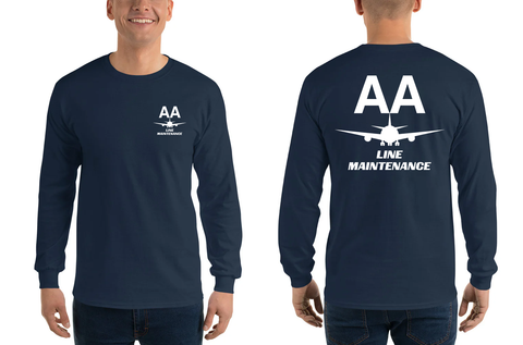 AMERICAN AIRLINES APPAREL - Line Maintenance  White Logo Long Sleeve Shirts