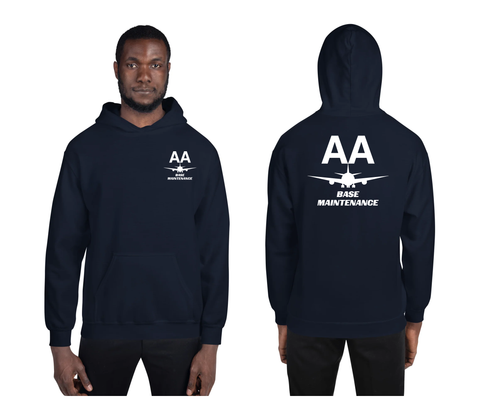 AMERICAN AIRLINES APPAREL - Base Maintenance White Logo  Men's Hoodie
