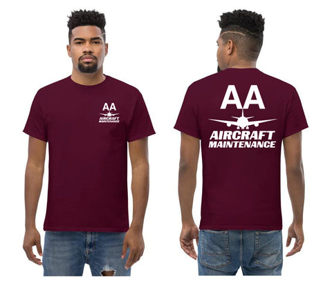 AMERICAN AIRLINES APPAREL - Aircraft Maintenance White Font Logo T-Shirts