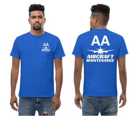 AMERICAN AIRLINES APPAREL - Aircraft Maintenance White Font Logo T-Shirts