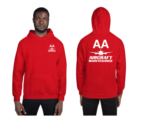 AMERICAN AIRLINES APPAREL - Aircraft Maintenance  White Logo Men's Hoodie