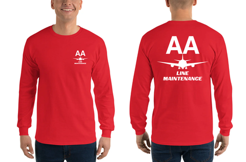 AMERICAN AIRLINES APPAREL - Line Maintenance  White Logo Long Sleeve Shirts
