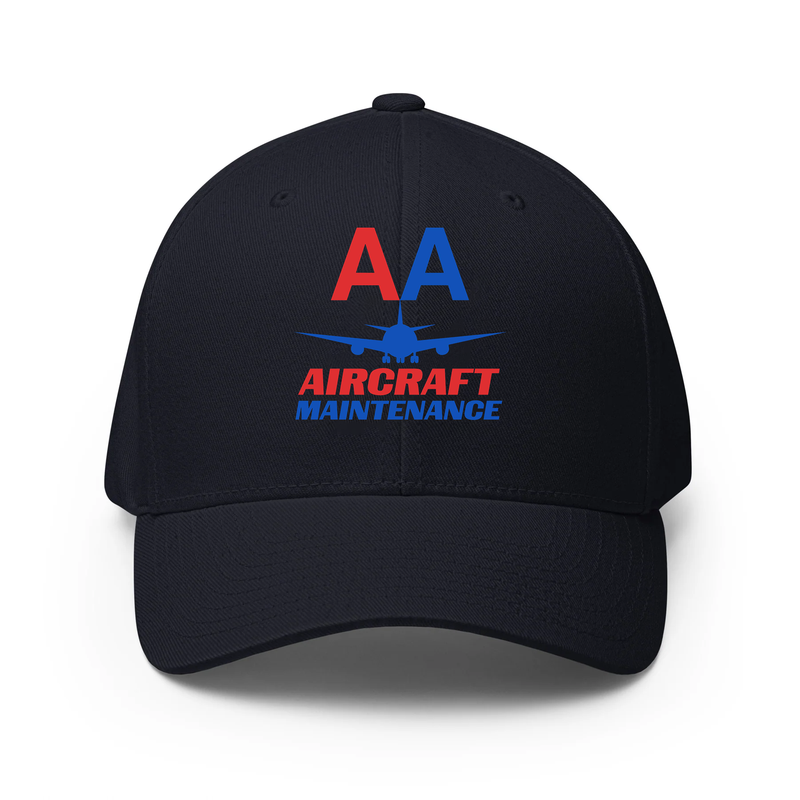 AMERICAN AIRLINES APPAREL - Closed Back Structred Cap (Flexifit 6277)  Aircraft Maintenance