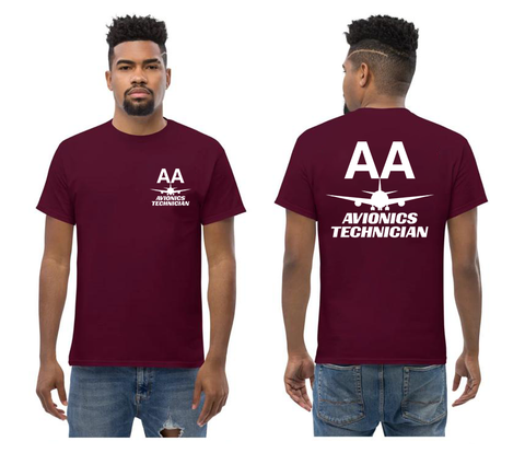 AMERICAN AIRLINES APPAREL - Avionics Technician  White Font Logo T-Shirts