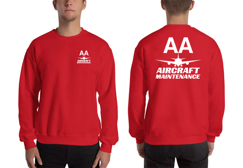 AMERICAN AIRLINES APPAREL - Aircraft Maintenance White Logo Men's Sweatshirt