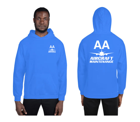 AMERICAN AIRLINES APPAREL - Aircraft Maintenance  White Logo Men's Hoodie