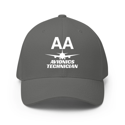 AMERICAN AIRLINES APPAREL - Closed Back Structred Cap (Flexifit 6277) -  Avionics Technician  -  Charcoal  Caps