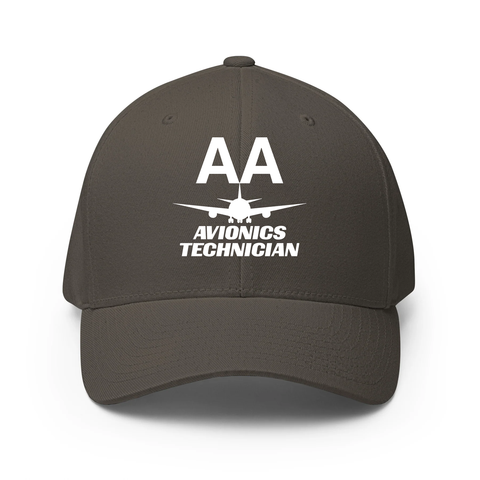 AMERICAN AIRLINES APPAREL - Closed Back Structred Cap (Flexifit 6277) -  Avionics Technician  -  DARK GRAY HAT