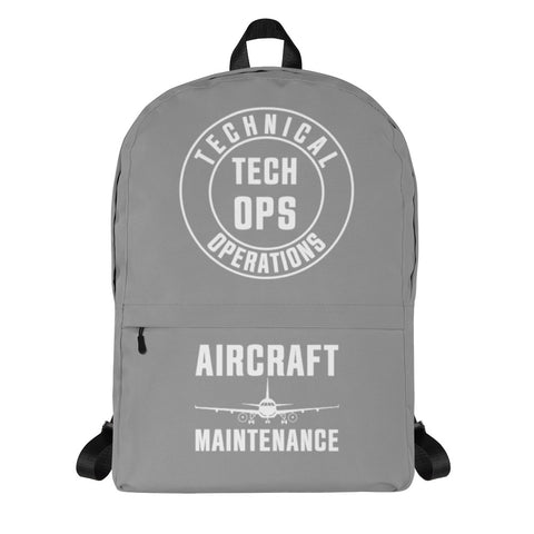 Tech-Ops Aircraft Maintenance Gray Backpack