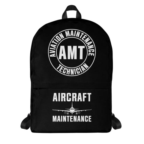 AMT Aircraft Maintenance Black Backpack
