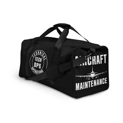 Tech-Ops Aircraft Maintenance Black Duffle Bag