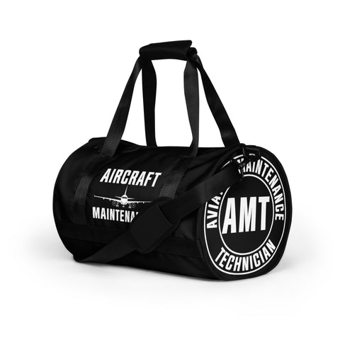 AMT Aircraft Maintenance Black Gym Bag