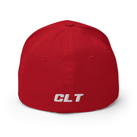 Flight Crew Structured Fitted Twill Cap With CLT (CHARLOTTE) On The Back